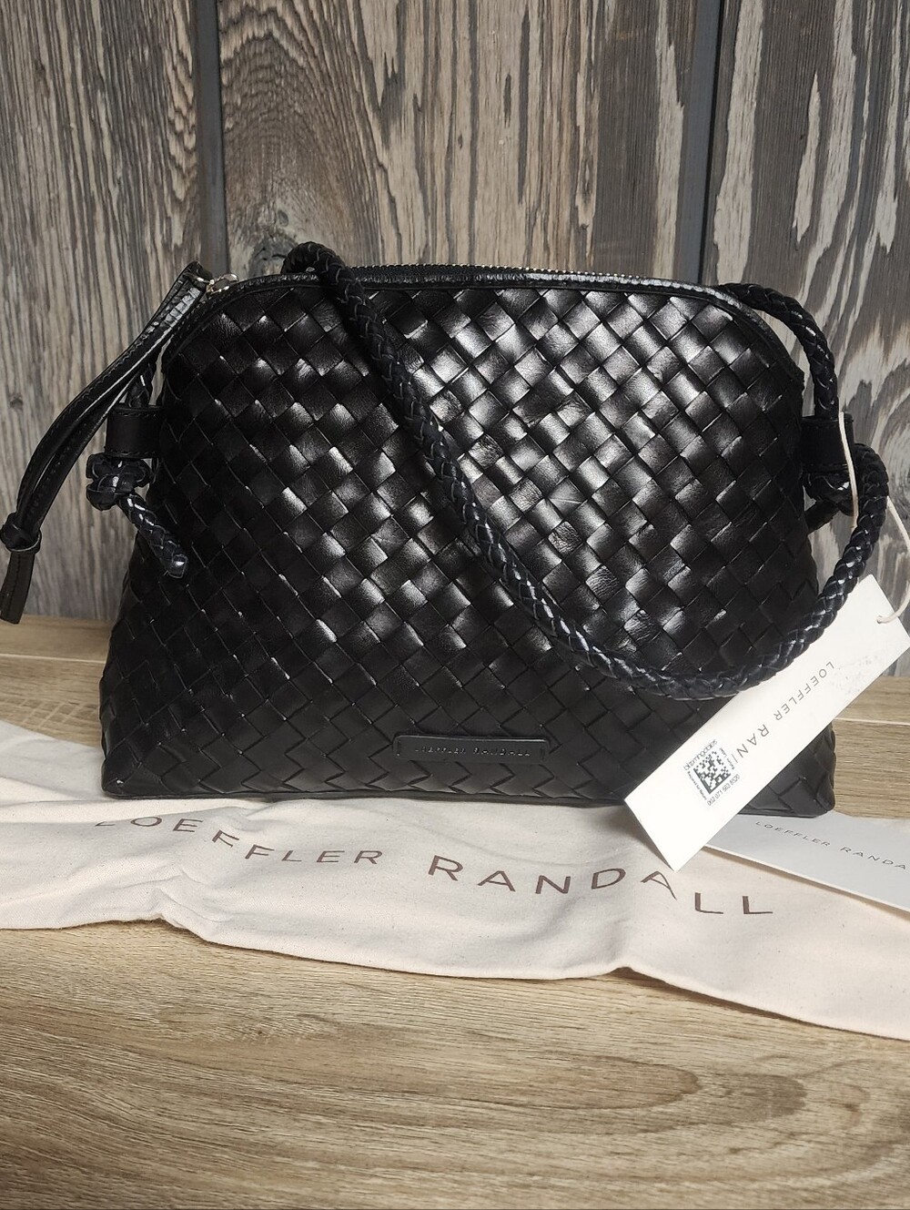 NWT Loeffler Randall Mallory Woven Crossbody Bag